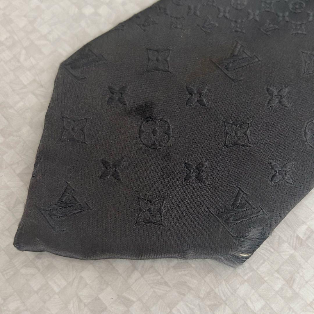 Louis Vuitton ルイ・ヴィトン　ダークグレー　モノグラム ネクタイ