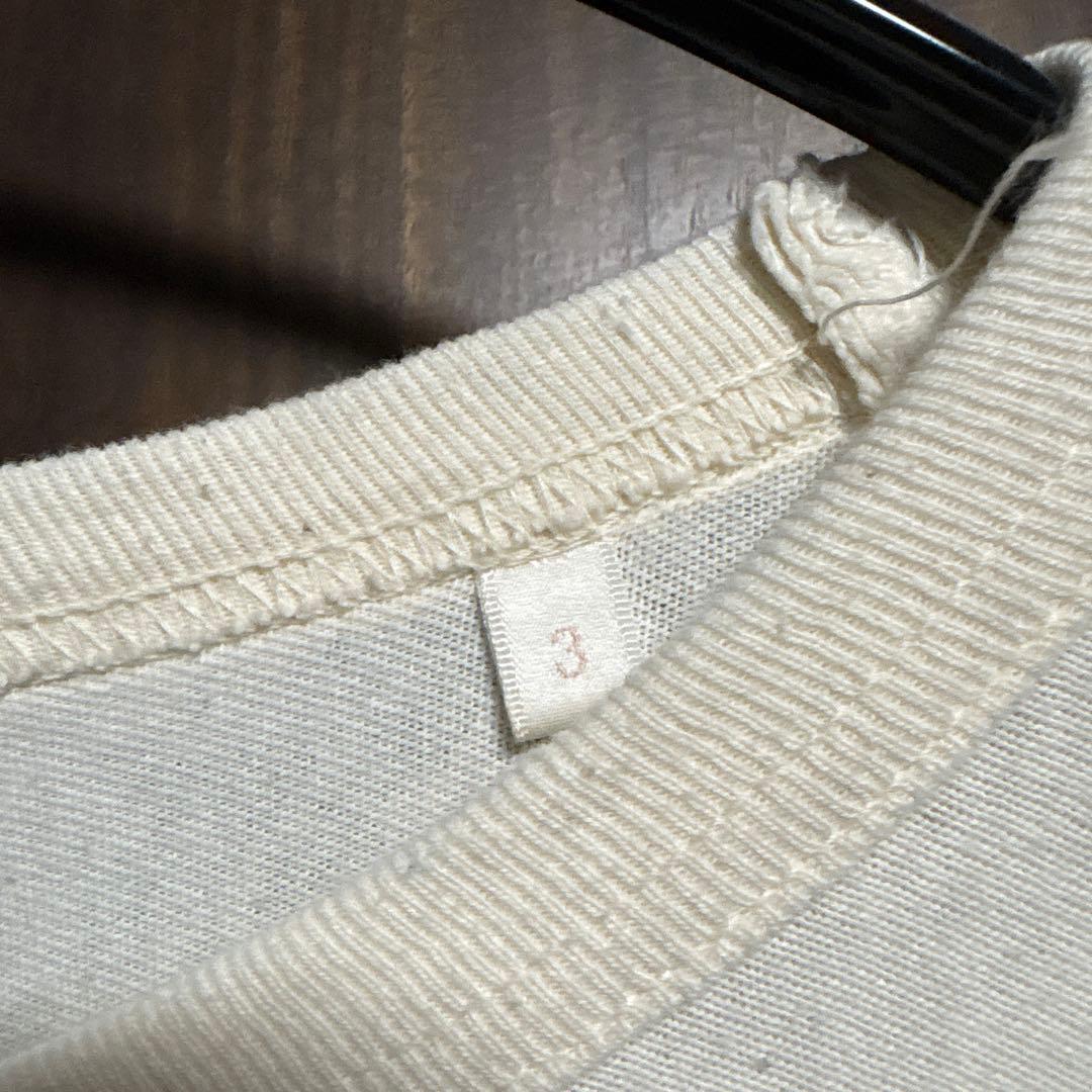 コモリ　COMOLI フットボールTシャツ　ホワイト