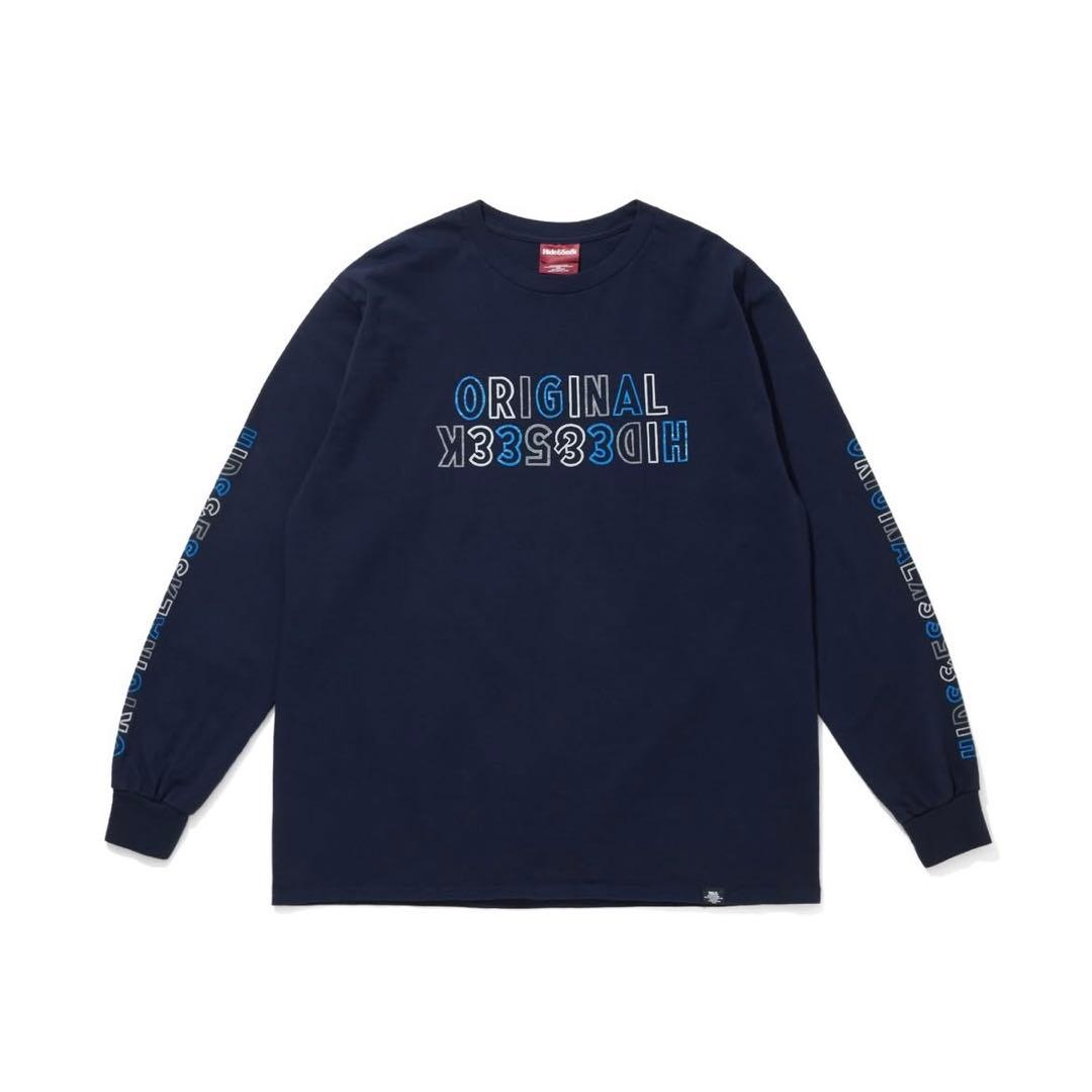 HideandSeek×Toru Nishiura L/S Tee NAVY L