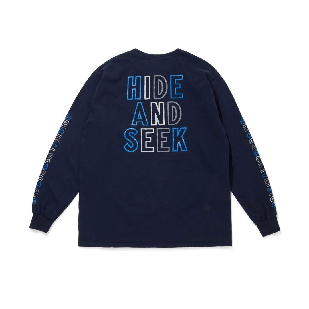 HideandSeek×Toru Nishiura L/S Tee NAVY L