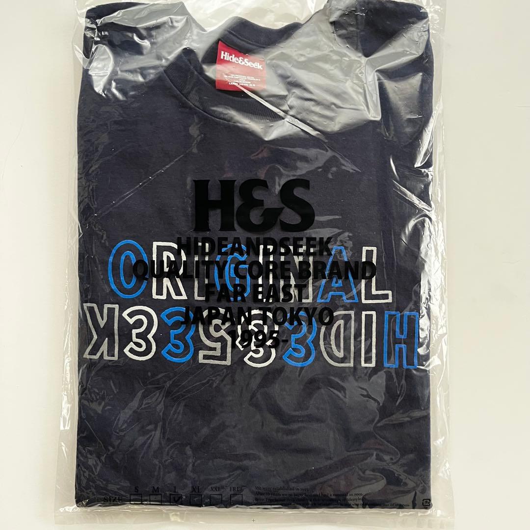 HideandSeek×Toru Nishiura L/S Tee NAVY L