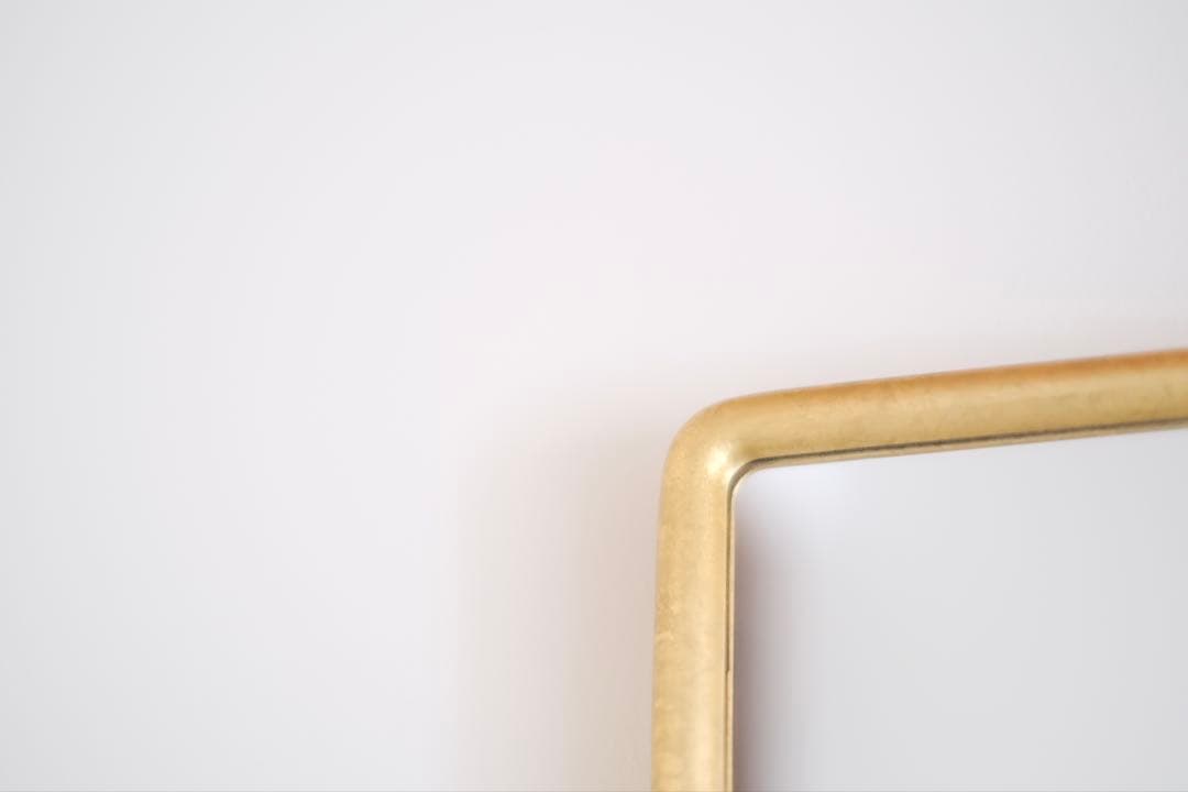 鏡 l ミラー l 吉川和人 l 四角小(丸かど金箔重貼)