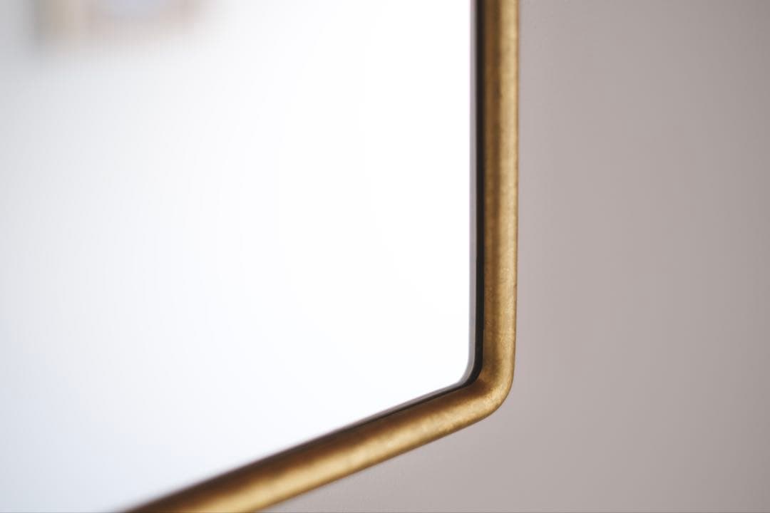 鏡 l ミラー l 吉川和人 l 四角小(丸かど金箔重貼)