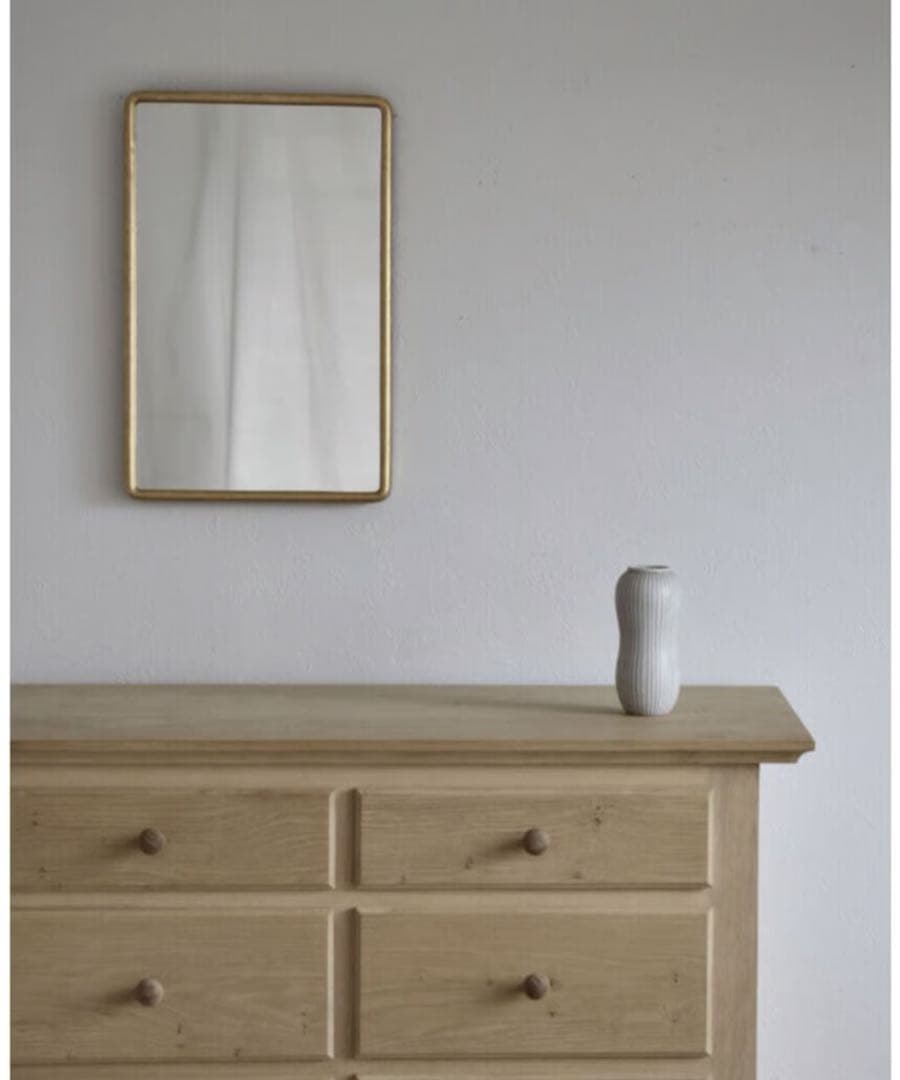 鏡 l ミラー l 吉川和人 l 四角小(丸かど金箔重貼)