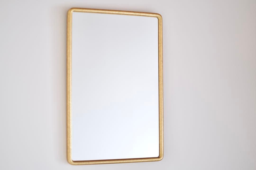 鏡 l ミラー l 吉川和人 l 四角小(丸かど金箔重貼)