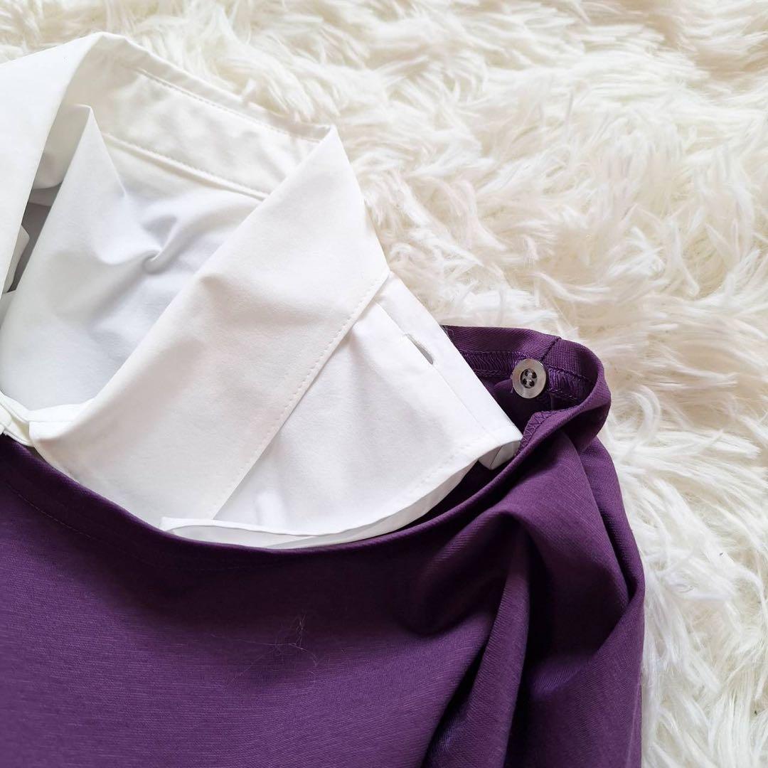 未使用タグ付✨ルフィル ハイストレッチポンチジャージートップス パープル