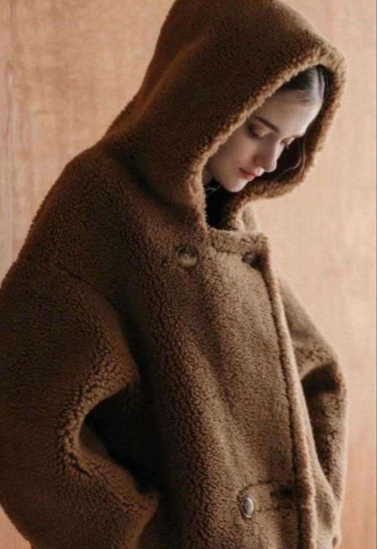 karry long boa coat brown ロングボアコート ブラウン