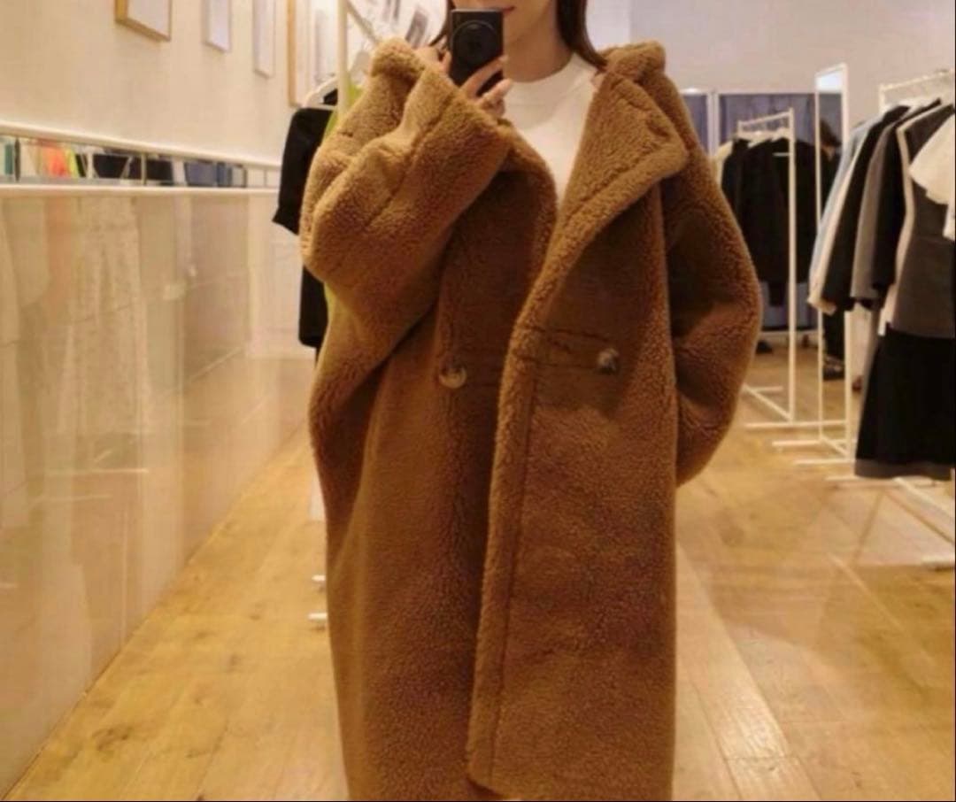 karry long boa coat brown ロングボアコート ブラウン