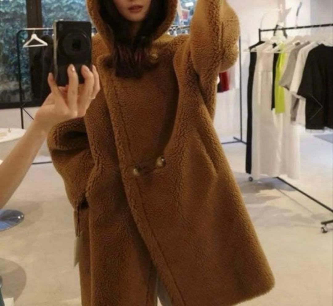 karry long boa coat brown ロングボアコート ブラウン