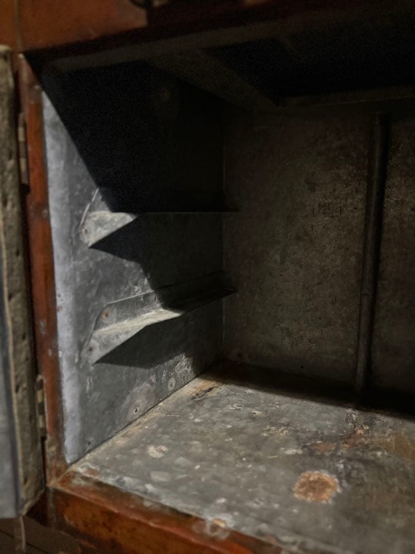 再値下げ！昭和レトロ 氷冷蔵庫 キルク入りNO.2／銅製アンティーク