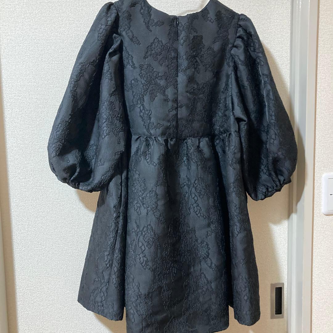 perna ジャガードボリュームブラウス ブラック　ペルナ