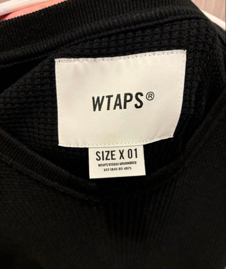 カ*ク様 WTAPS WAFFLE 01 LS COTTON SIGN BLAC