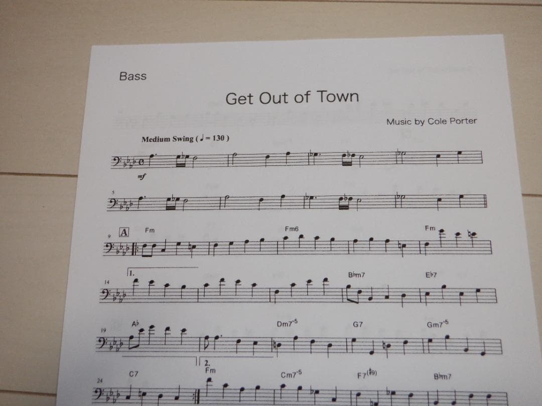 ビッグバンド楽譜「Get Out of Town」(絶版)