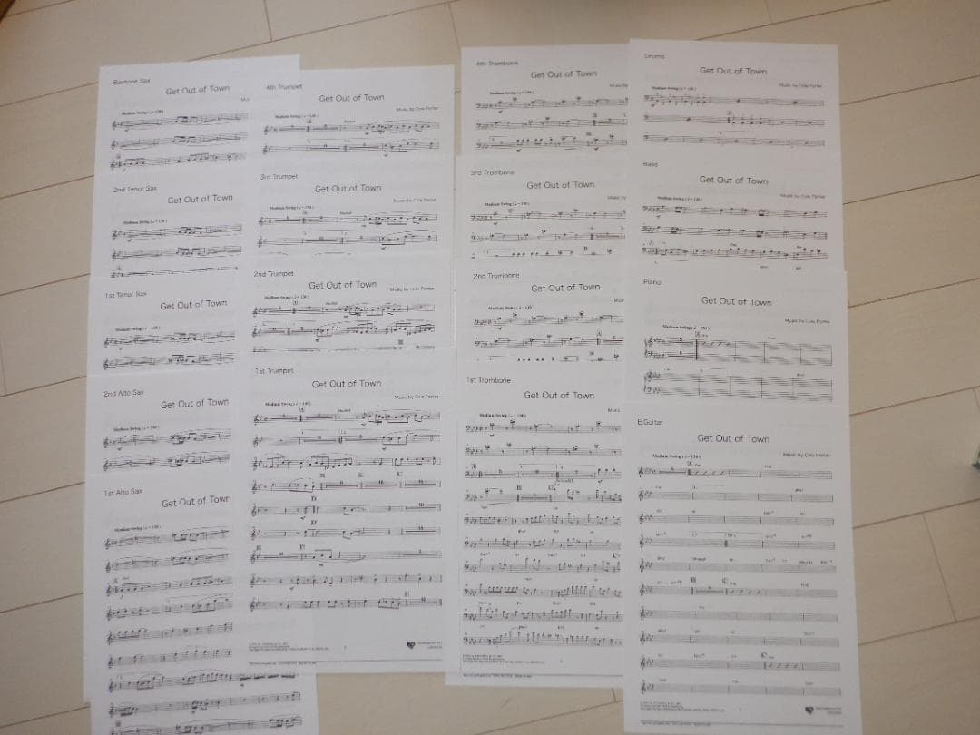 ビッグバンド楽譜「Get Out of Town」(絶版)