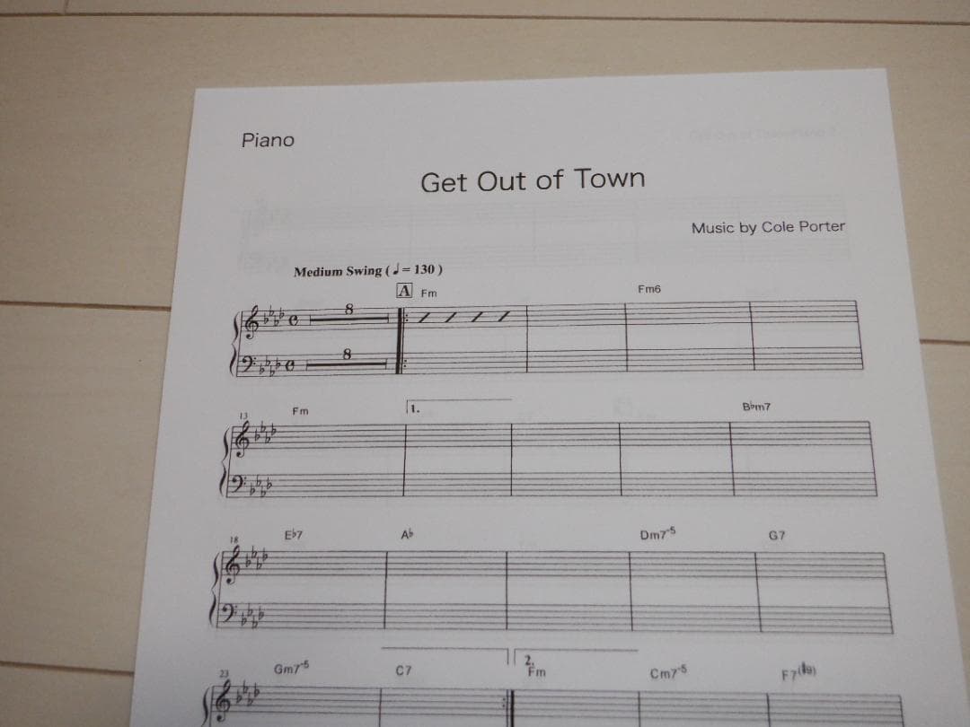 ビッグバンド楽譜「Get Out of Town」(絶版)