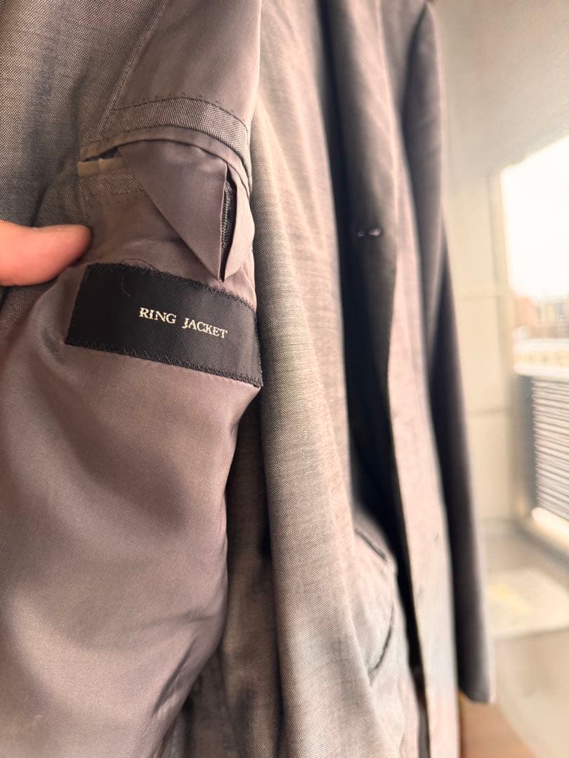 リングジャケット　ライトグレースーツ46