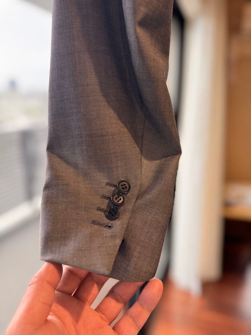 リングジャケット　ライトグレースーツ46