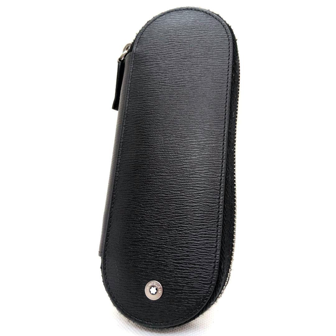 【美品】モンブラン　マイスターシュティック　ペンケース　ラウンドジップ　レザー