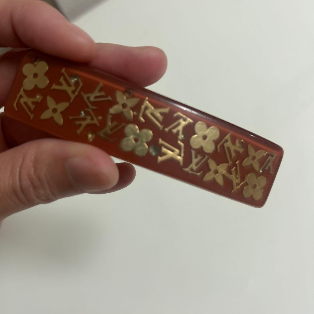 正規品未使用【ルイヴィトン】バレッタ オレンジ ブラウン