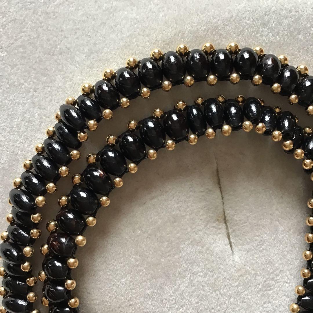 ブラック珊瑚　14kサンゴネックレスー12