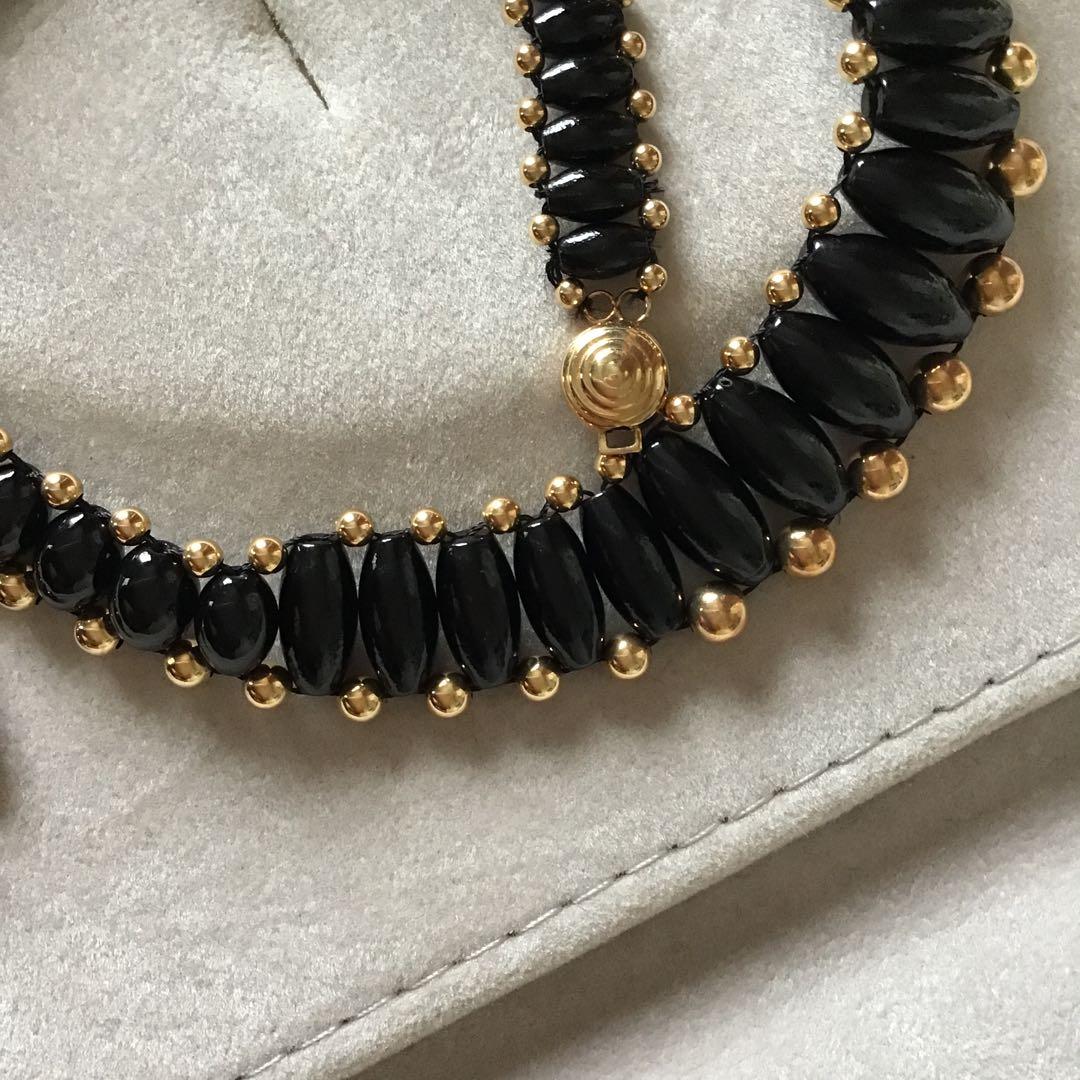 ブラック珊瑚　14kサンゴネックレスー12