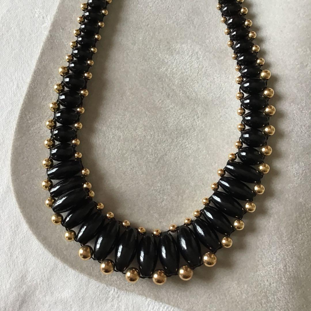 ブラック珊瑚　14kサンゴネックレスー12