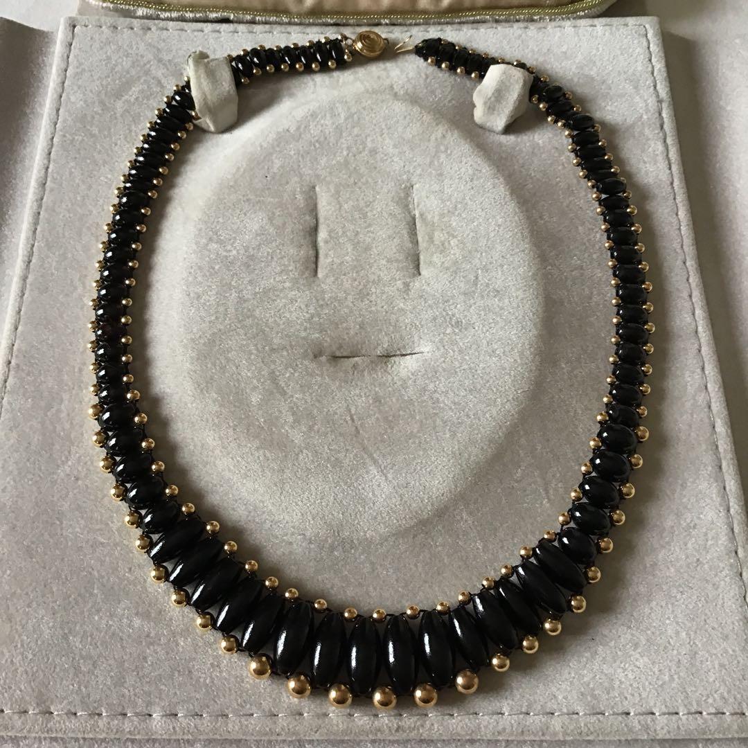 ブラック珊瑚　14kサンゴネックレスー12