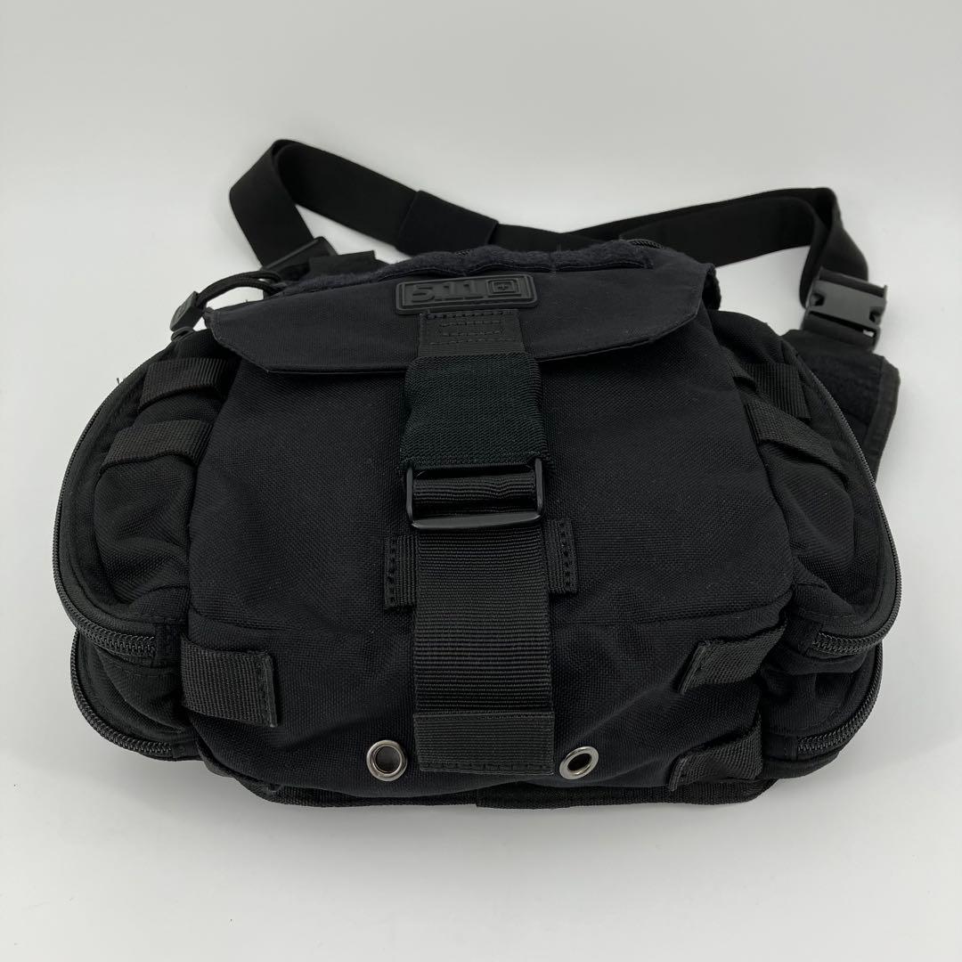 【美品】ファイブイレブンタクティカル プッシュパック 6L ショルダーバッグ 黒