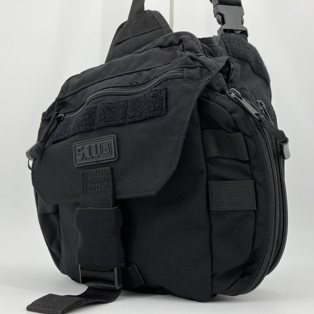 【美品】ファイブイレブンタクティカル プッシュパック 6L ショルダーバッグ 黒