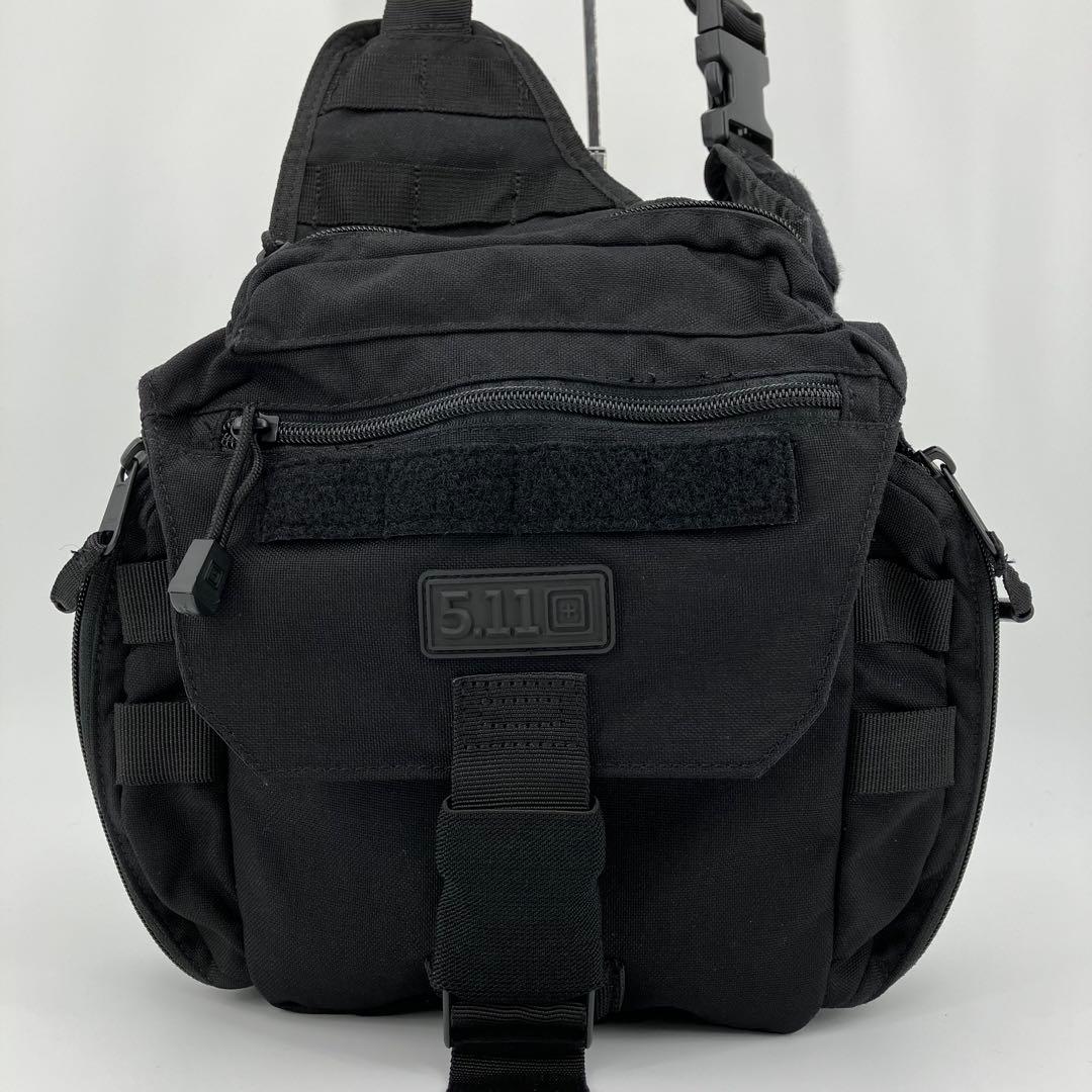 【美品】ファイブイレブンタクティカル プッシュパック 6L ショルダーバッグ 黒