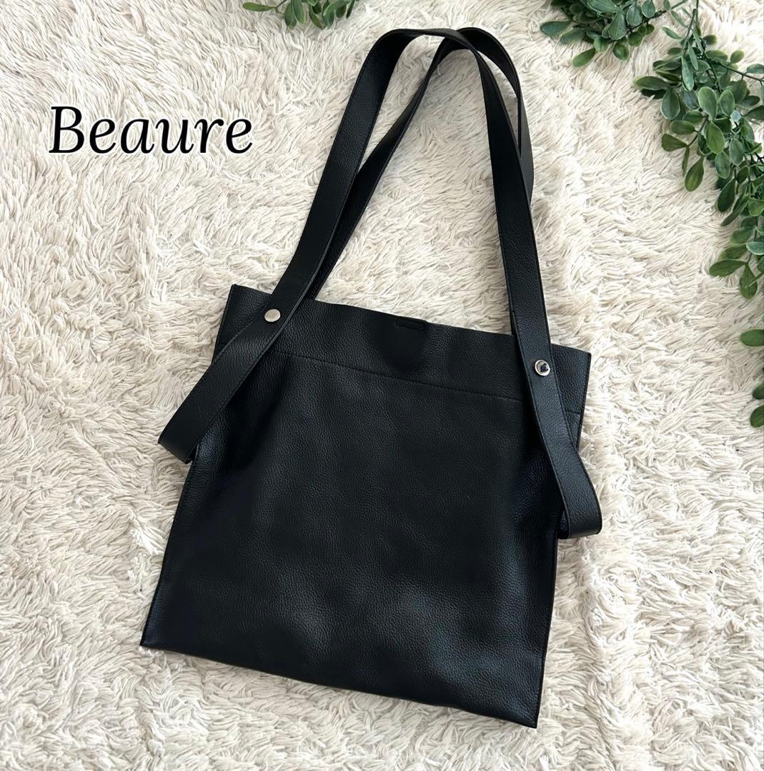 美品　Beaure ビュレ ヴュレカウレザー 2WAY ハンドル トートバッグ