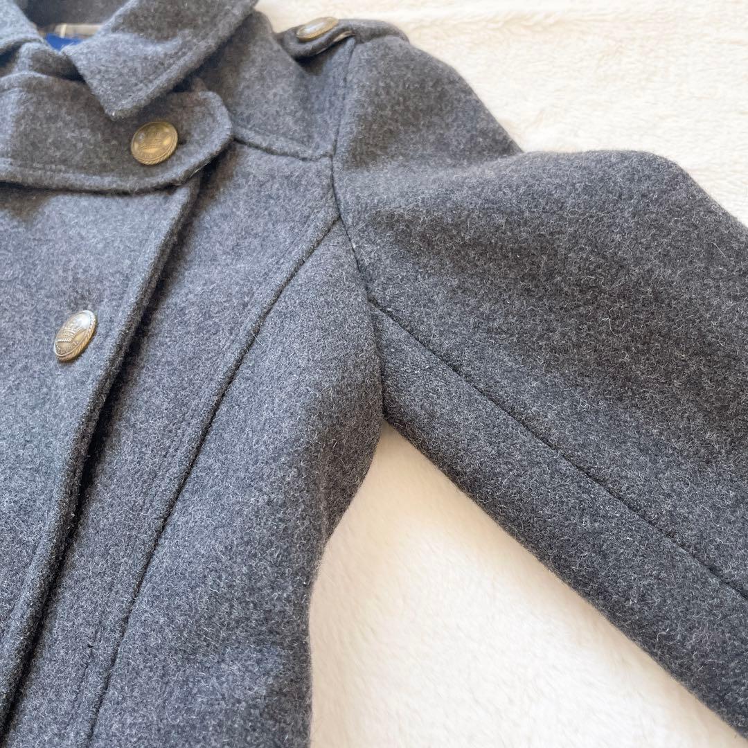 美品★バーバリーブルーレーベル　Pコート　金ボタン　ナポレオンコート　38