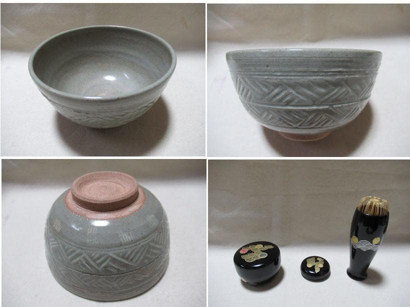 茶道具　桐製茶箱セット　中の道具皆揃