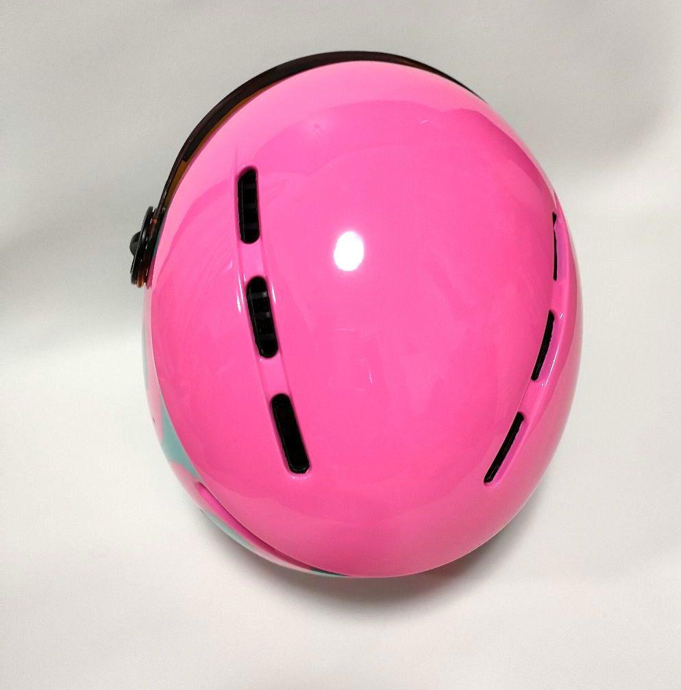 美品 ROSSIGNOL ロシニョール スノーヘルメット ジュニア ピンク