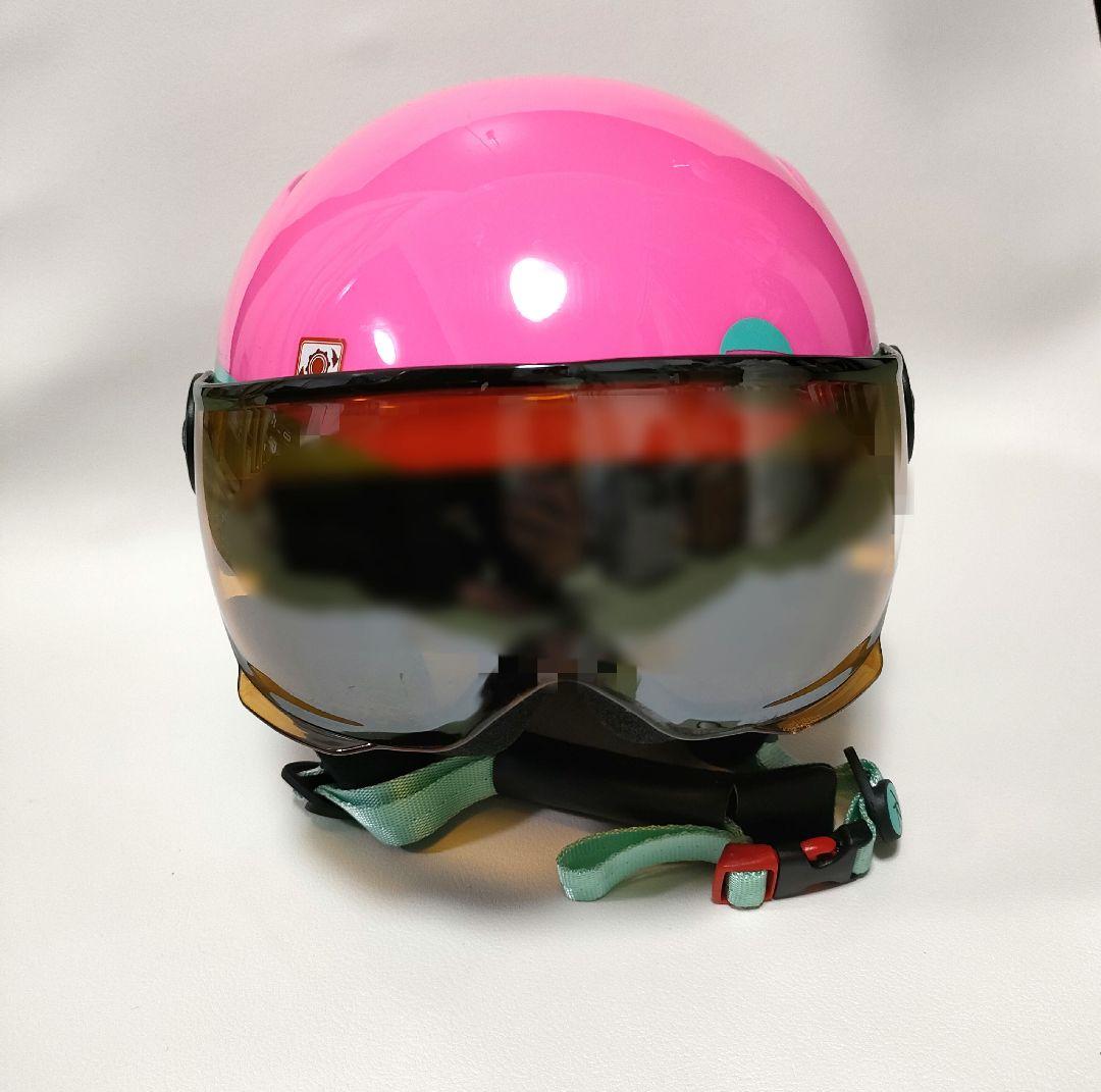 美品 ROSSIGNOL ロシニョール スノーヘルメット ジュニア ピンク