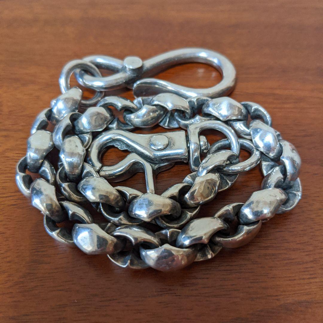 最終価格】日本製 シルバー925 厚塗コーティング　ウォレットチェーン