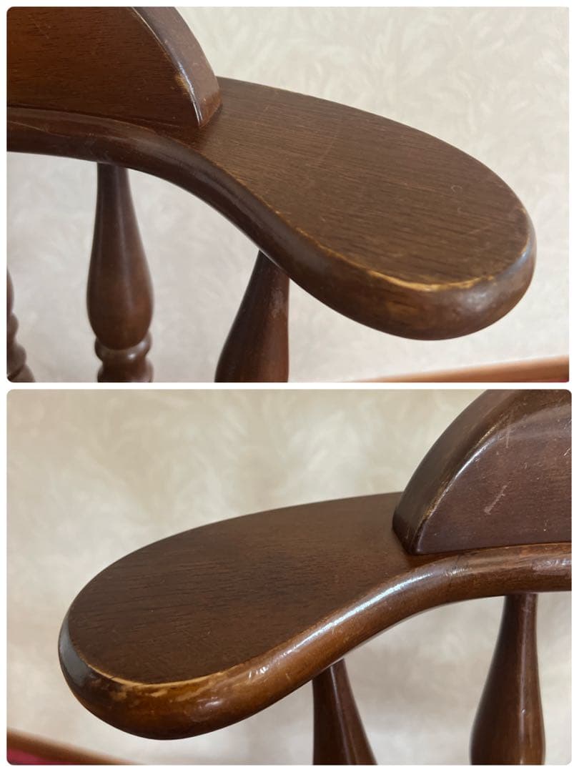 ウィンザーチェア 木製 回転チェア レトロ 回転式 ダイニングチェア ②