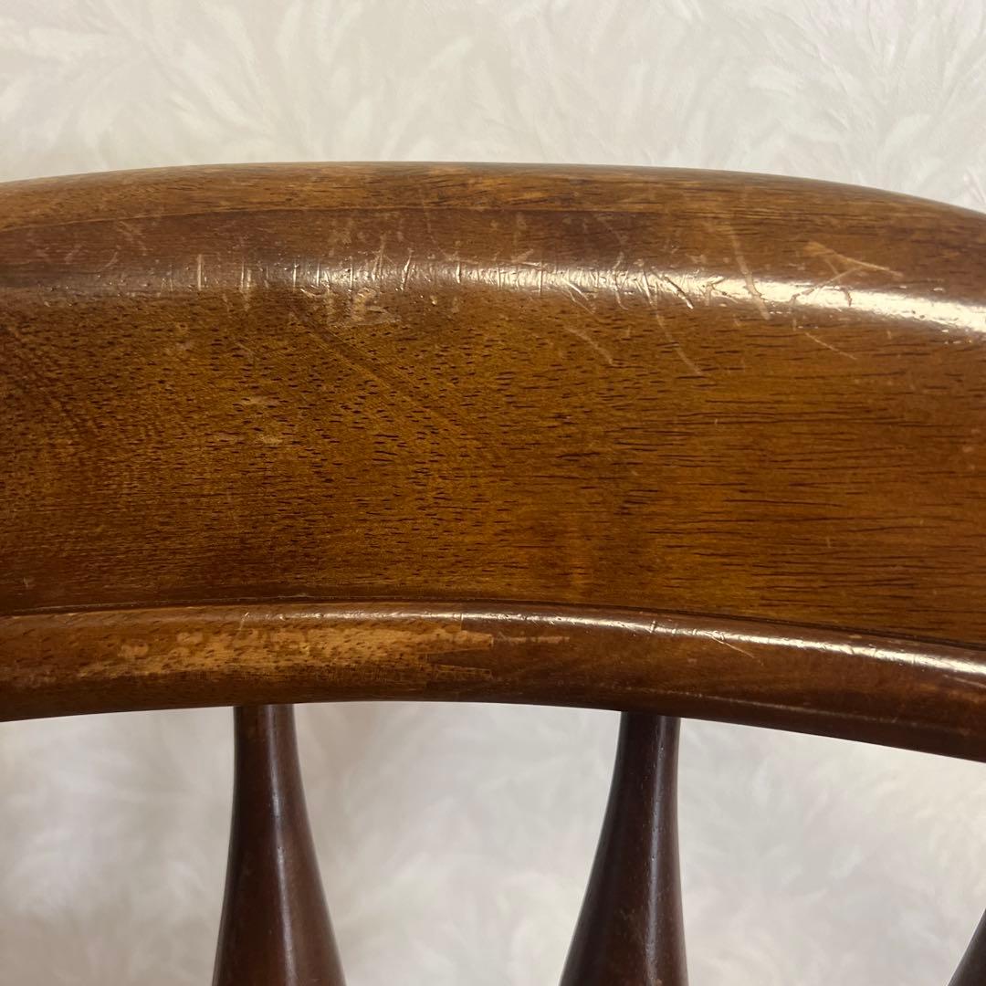 ウィンザーチェア 木製 回転チェア レトロ 回転式 ダイニングチェア ②