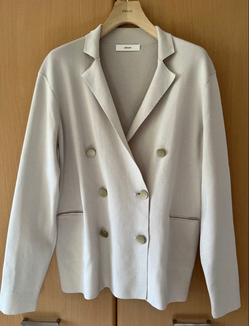 お値下げ✴︎ebure エブール コットンシルクニット ジャケット カーディガン