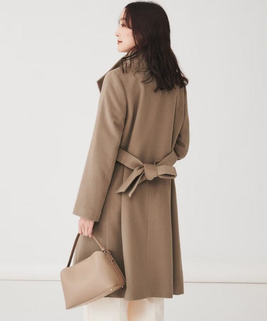ツ～ちゃんサマー専用　　2WAYスタンドカラーロングコート　ベージュ　S