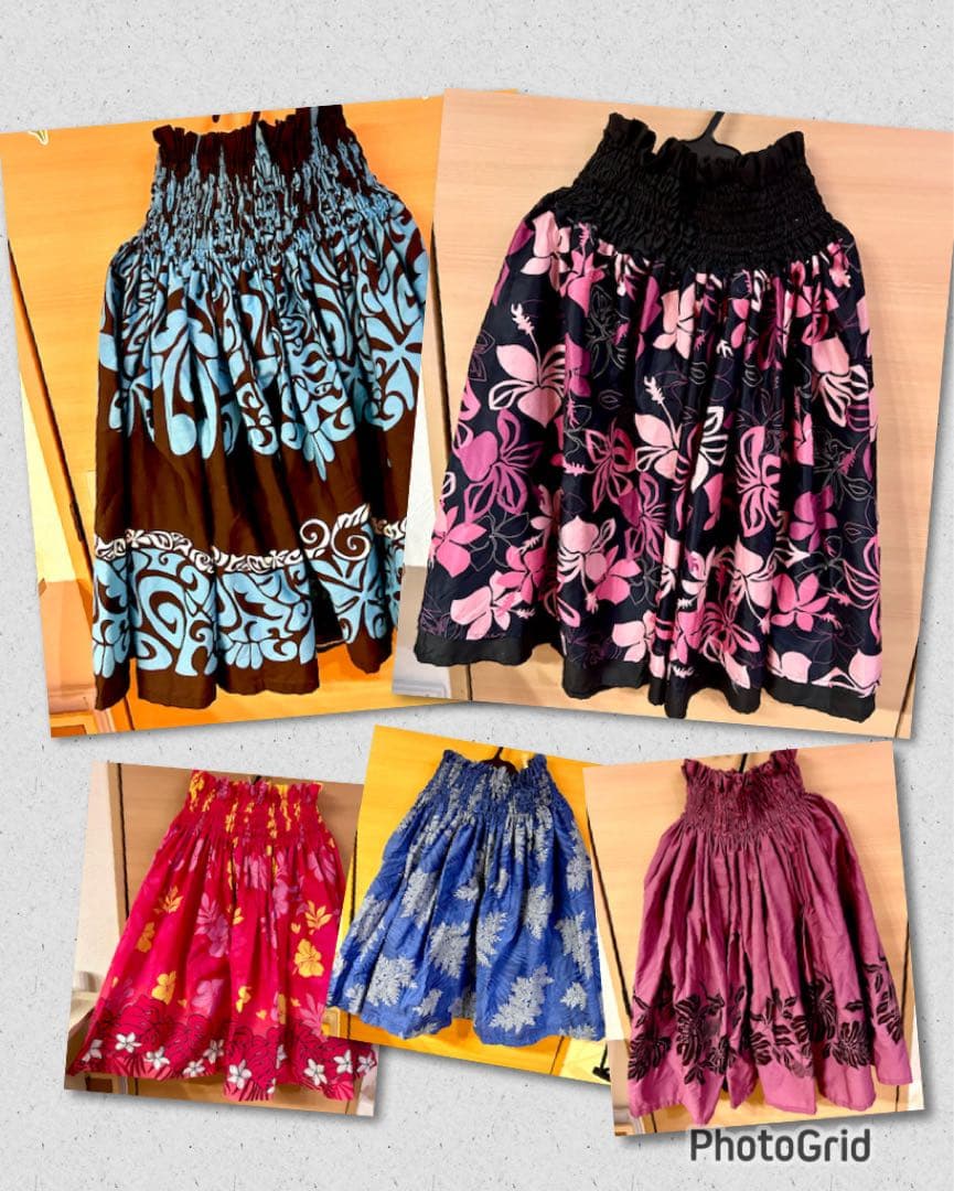 パウスカート（フラダンス スカート ）5点セット