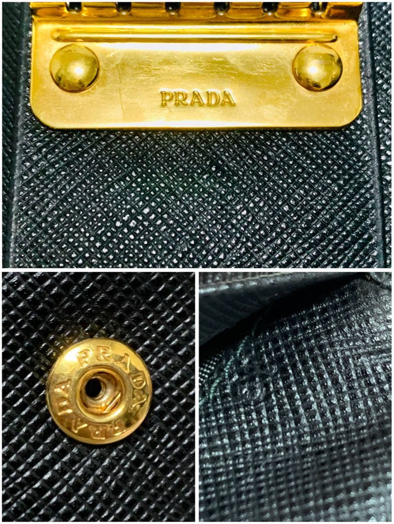【極美品】PRADA プラダ 6連 レザーキーケース　黒