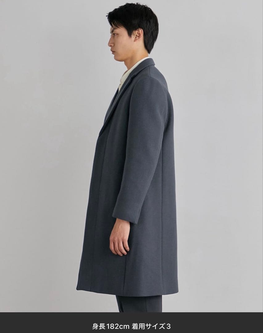 【美品】UNITED TOKYO 撥水SUPER140's チェスターコート