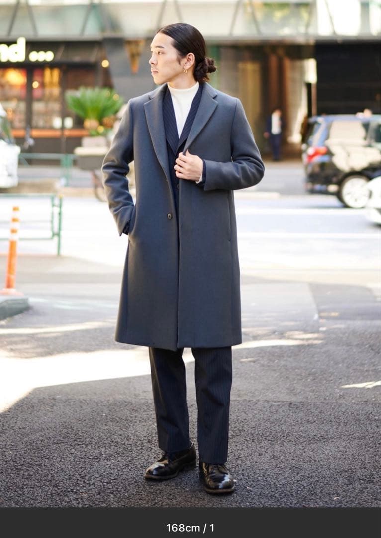 【美品】UNITED TOKYO 撥水SUPER140's チェスターコート