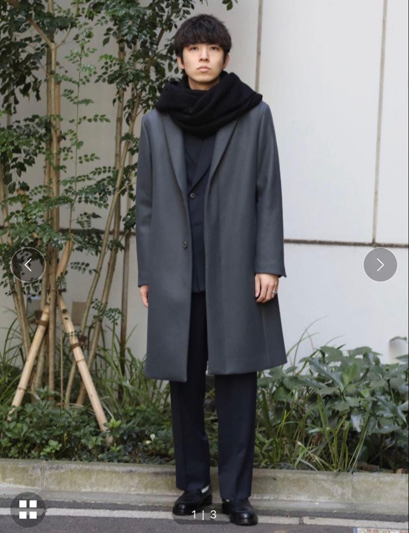 【美品】UNITED TOKYO 撥水SUPER140's チェスターコート