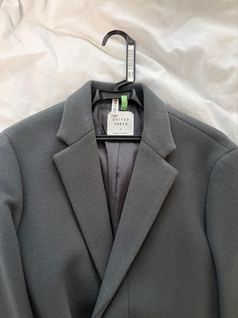 【美品】UNITED TOKYO 撥水SUPER140's チェスターコート