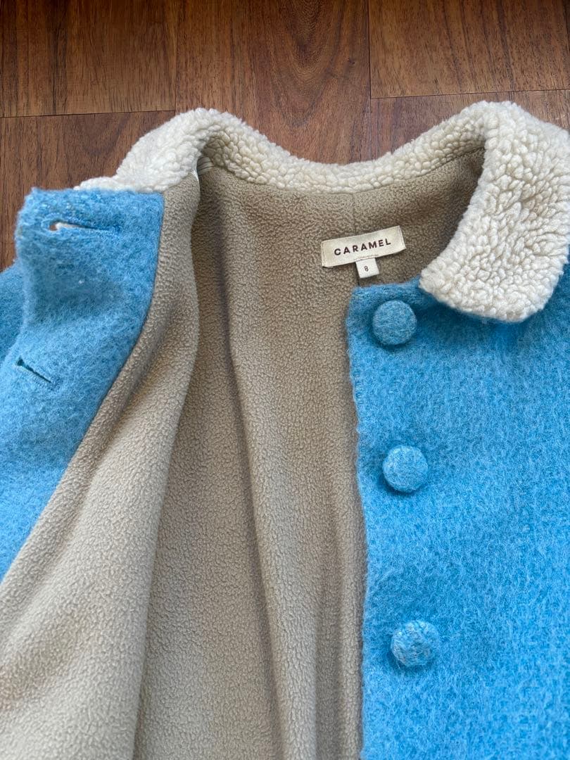 専用！caramelモヘアコート8Yとプチバトーハートパジャマ8ans