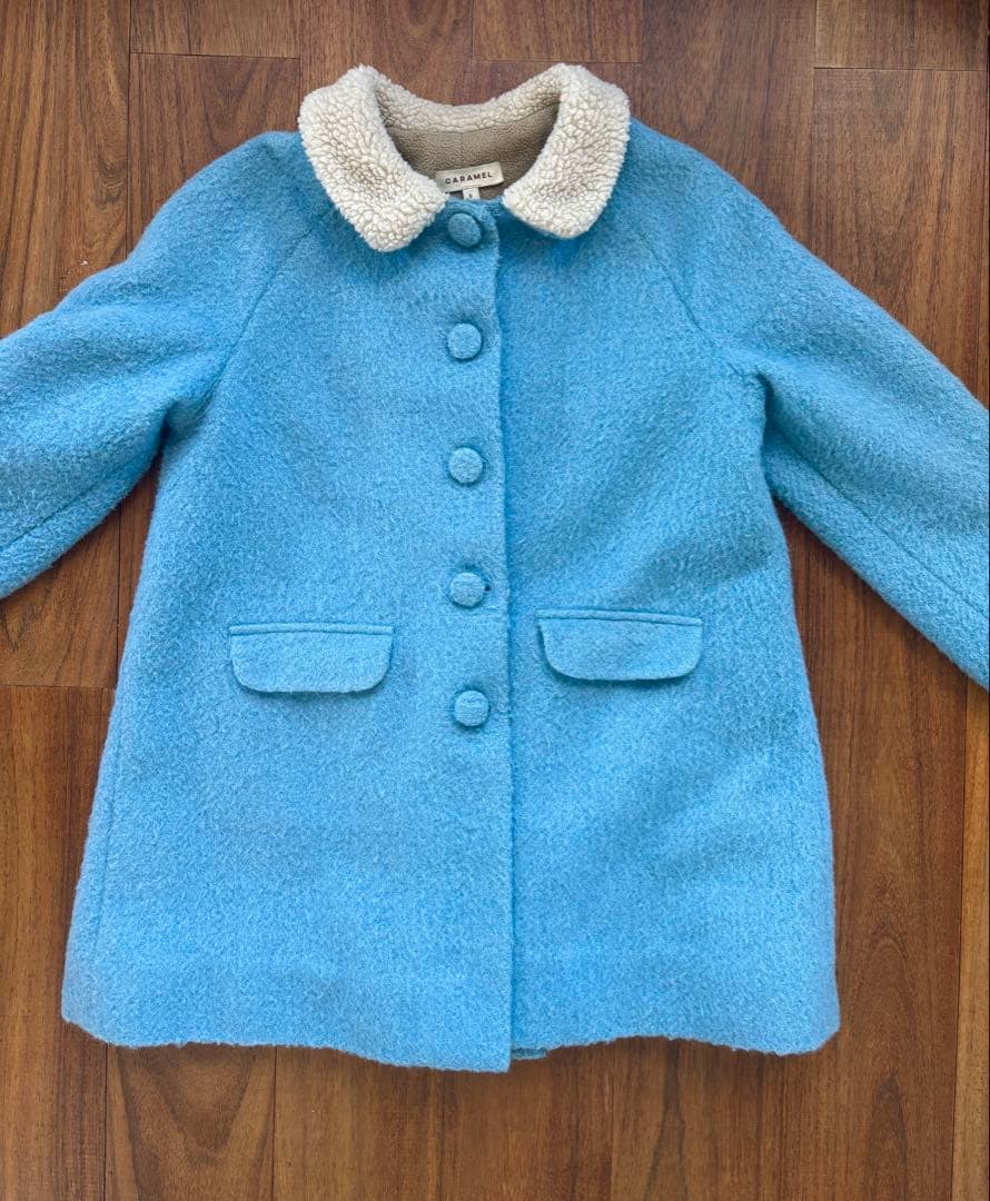 専用！caramelモヘアコート8Yとプチバトーハートパジャマ8ans