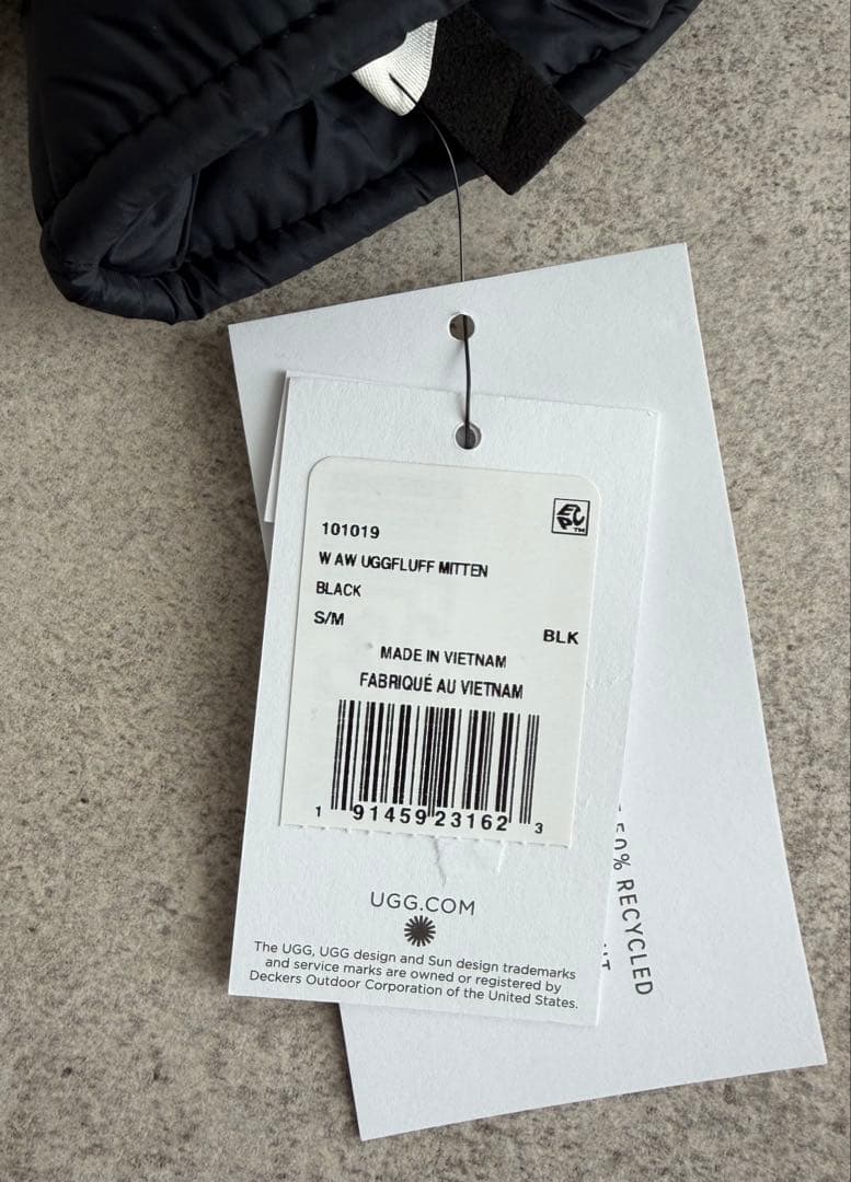 UGG 手袋 グローブ ミトン ブラック 黒 レディース S〜Mサイズ