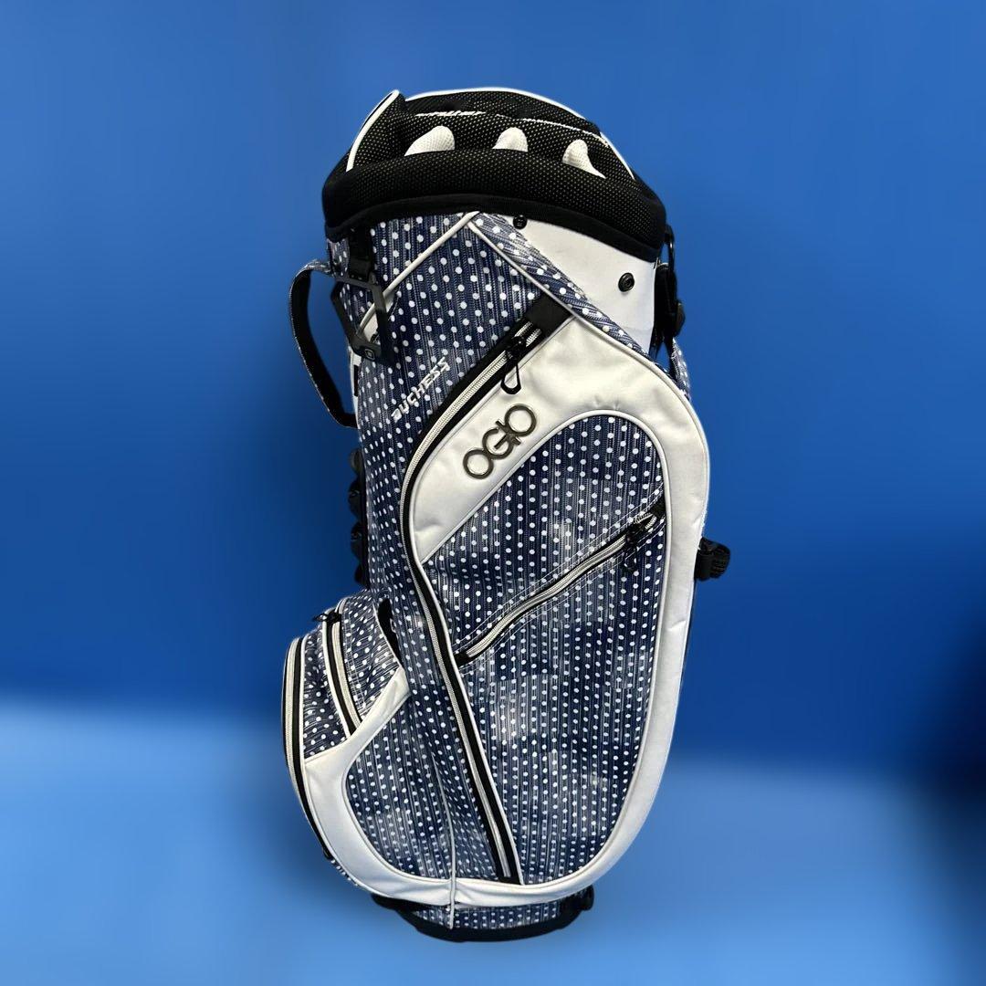 OGIO ゴルフバッグ ネイビー・ホワイト・ドット15分割セパレート